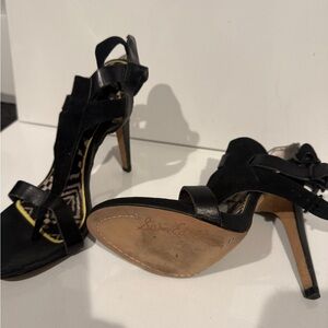 Sam Edelman black leather and suede size 9 heels
